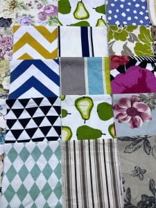 Duck Kumaş Desenli, Parça 40x50 cm 30 adet Patchwork Kumaşları