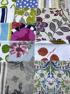 Duck Kumaş Desenli, Parça 40x50 cm 30 adet Patchwork Kumaşları