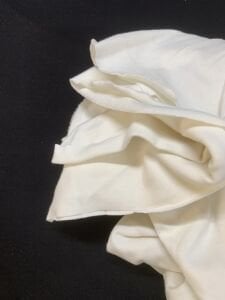 Ekru Esnek Bebe Ribanası Penye Kumaş, Parça 90x150 cm