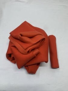 Ribanalı Şardonlu 3 İplik Kumaş, Parça 80x180 cm Nar Çiçeği