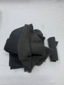 Ribanalı Şardonlu 3 İplik Kumaş, Parça 100x180 cm Füme