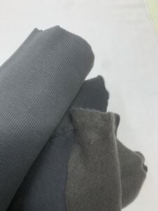 Ribanalı Şardonlu 3 İplik Kumaş, Parça 100x180 cm Füme