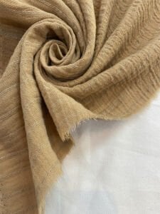 Sütlü Kahve Müslin Kumaş Kendinden Çizgili