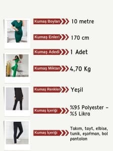 Dalgıç Kumaş Seti, Boyları 10 metre 1 adet
