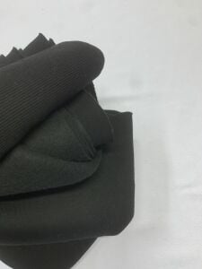 Ribanalı Şardonlu 3 İplik Kumaş, Parça 100x190 cm Siyah