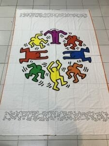 Nevresimlik Kumaş, Parça 120x200 cm Keith Haring Desenli