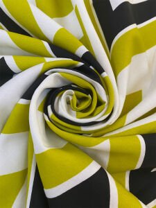 Zigzag Desenli Dökümlü Pamuk Kumaş