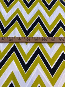 Zigzag Desenli Dökümlü Pamuk Kumaş