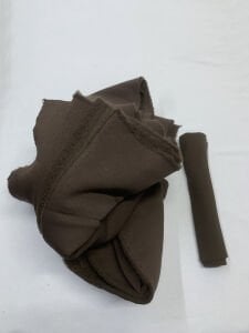 Ribanalı Şardonlu 3 İplik Kumaş, Parça 120x180 cm Acı Kahve