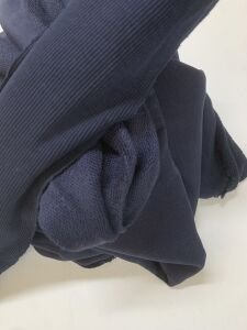 Ribanalı Lacivert 3 İplik Kumaş, Parça 85x200 cm