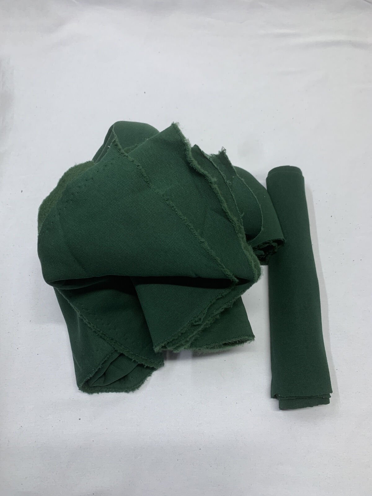 Ribanalı Şardonlu 3 İplik Kumaş, Parça 100x190 cm Zümrüt Yeşili