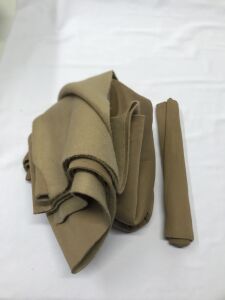 Ribanalı Şardonlu 3 İplik Kumaş, Parça 110x180 cm Sütlü Kahve