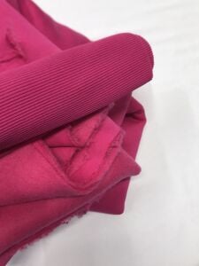 Ribanalı Şardonlu 3 İplik Kumaş, Parça 110x190 cm Fuşya