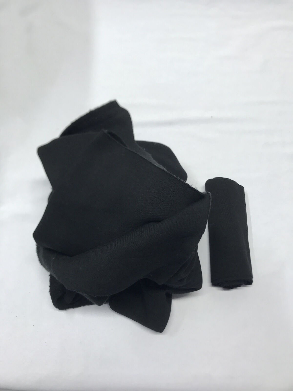 Ribanalı Şardonlu 3 İplik Kumaş, Parça 85x180 cm Siyah