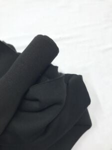 Ribanalı Şardonlu 3 İplik Kumaş, Parça 85x180 cm Siyah