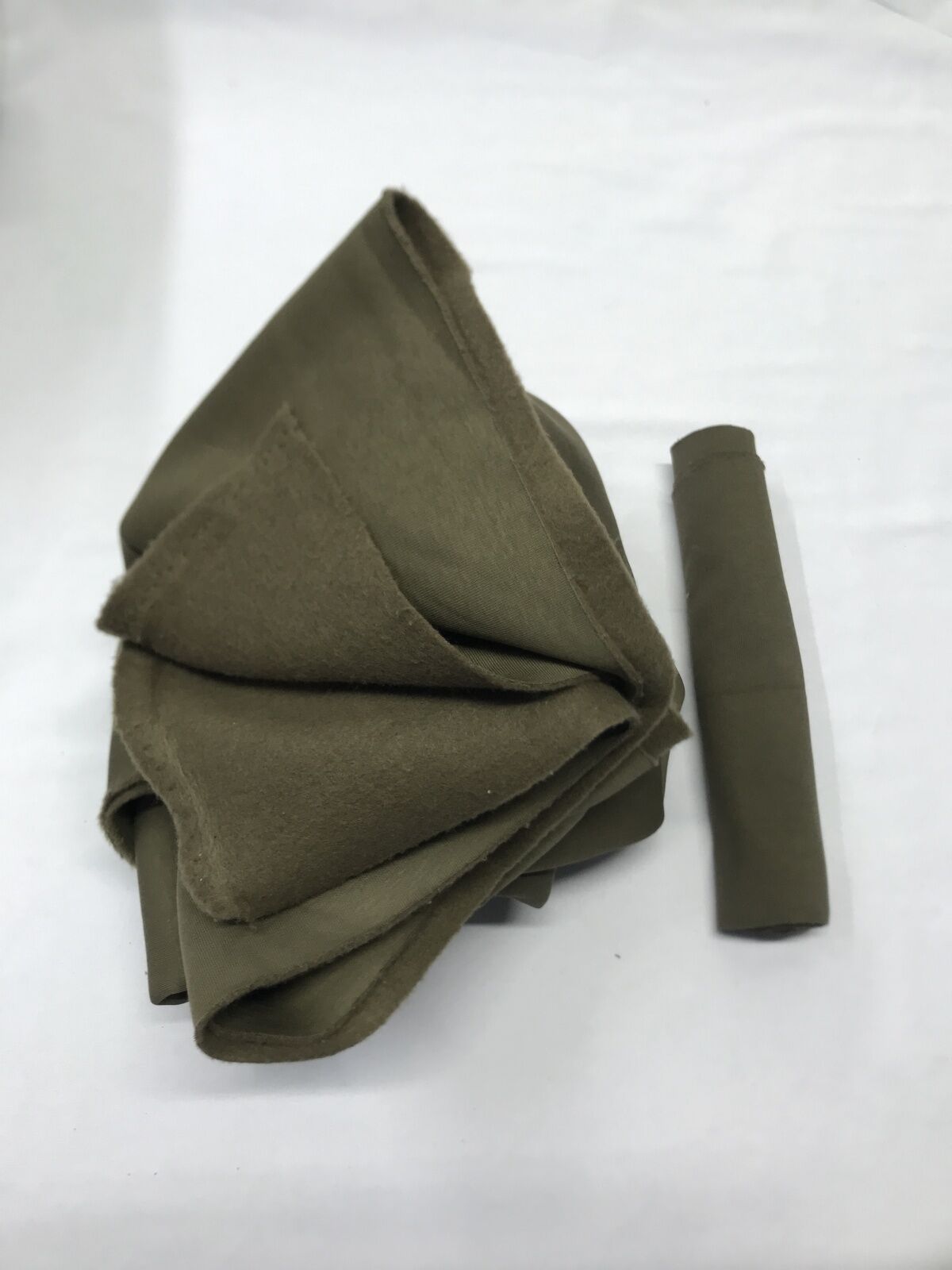 Ribanalı Şardonlu 3 İplik Kumaş, Parça 120x180 cm Haki