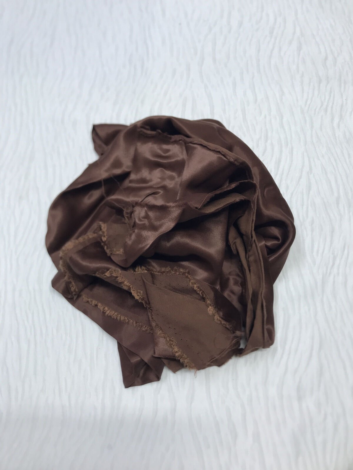 Viskon Saten Kumaş, Parça 100x150 cm - Kahverengi