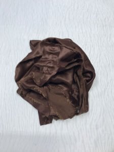 Viskon Saten Kumaş, Parça 100x150 cm - Kahverengi