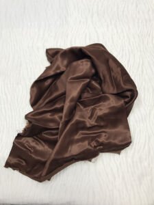 Viskon Saten Kumaş, Parça 100x150 cm - Kahverengi