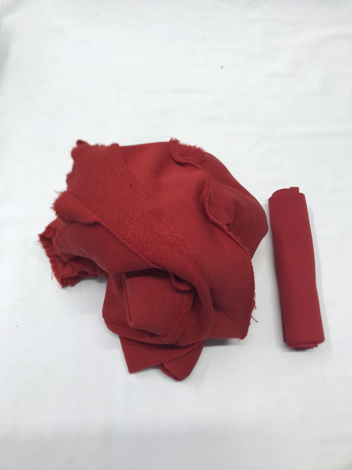 Ribanalı 3 İplik Kumaş, Parça 115x180 cm Kırmızı