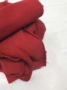 Ribanalı 3 İplik Kumaş, Parça 115x180 cm Kırmızı