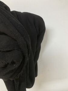 Siyah İnce 3 İplik Kumaş, Parça 150x190 cm