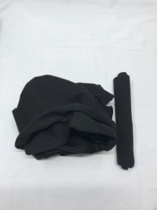 Ribanalı Diz Yapmaz 2 İplik Kumaş, Parça 85x180 cm Siyah