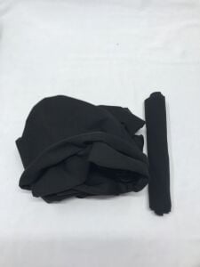 Ribanalı Diz Yapmaz 2 İplik Kumaş, Parça 105x180 cm Siyah