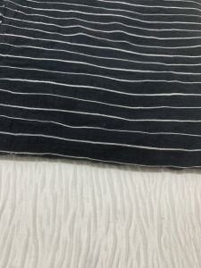 Müslin Kumaş, Parça 70x140 cm - Siyah Beyaz Çizgili