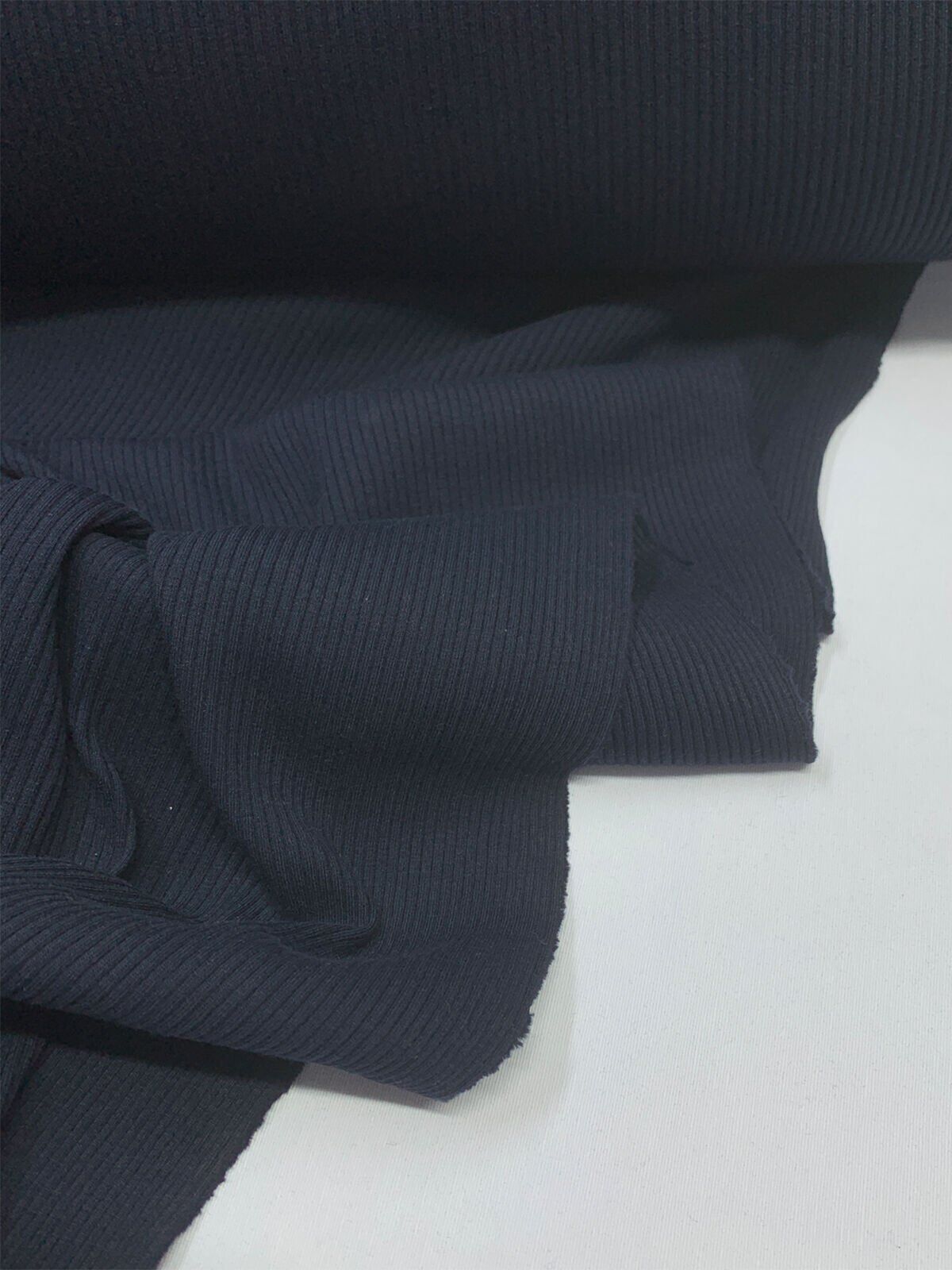 İnce Kaşkorse Kalın Oluklu Esnek Kumaş Seti, Boyu 23 metre 1 top Lacivert