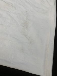 Beyaz Pamuk Polyester Lakost Kumaş, Parça 125x190 cm (HAFİF KİRLİ)