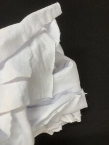 Beyaz Pamuk Polyester Lakost Kumaş, Parça 125x190 cm (HAFİF KİRLİ)