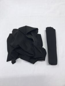 Ribanalı Diz Yapmaz 2 İplik Kumaş, Parça 85x180 cm Siyah