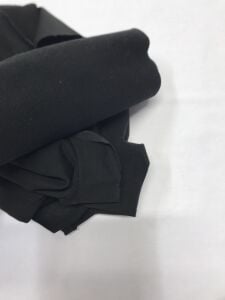 Ribanalı Diz Yapmaz 2 İplik Kumaş, Parça 85x180 cm Siyah