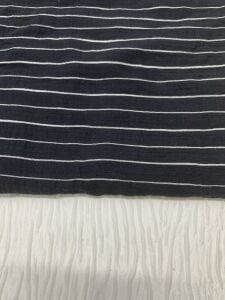 Müslin Kumaş, Parça 70x140 cm - Siyah Beyaz Çizgili