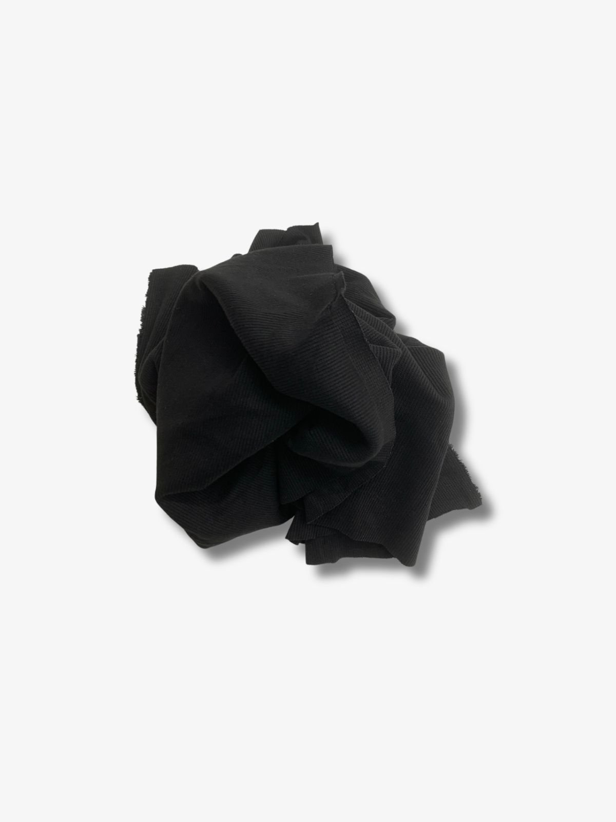 Siyah Kaşkorse (Ribana Fitilli) Kumaş, Parça 40x120 cm