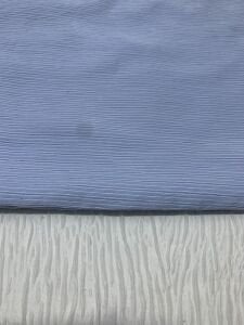 Dökümlü Pamuk Gömlek-Tuniklik Kumaş, Parça 220x140 cm - Mavi Çizgili