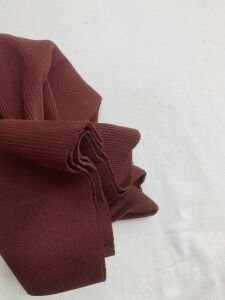 Bordo Kaşkorse (Ribana Fitilli) Kumaş, Parça 35x120 cm