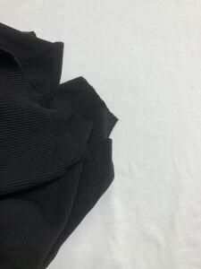 Siyah Kaşkorse (Ribana Fitilli) Kumaş, Parça 95x130 cm
