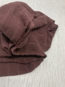 Müslin Kumaş, Parça 80x150 cm - Bordo Kendinden Çizgili