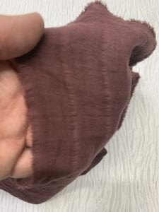 Müslin Kumaş, Parça 80x150 cm - Bordo Kendinden Çizgili