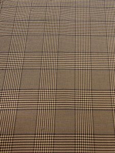 Ekose Kazayağı Desenli Klasik Takımlık Dış Giyim Kumaşı – Camel Siyah