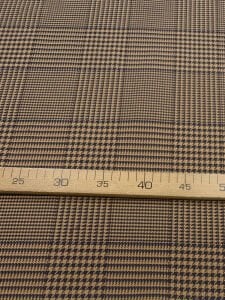 Ekose Kazayağı Desenli Klasik Takımlık Dış Giyim Kumaşı – Camel Siyah