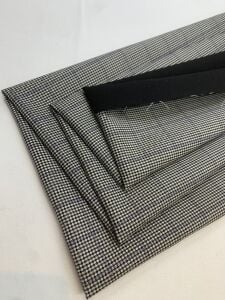 Ekose Kazayağı Desenli Klasik Takımlık Dış Giyim Kumaşı – Siyah Ekru