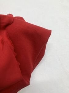 Kırmızı İnce Ribana Kumaş, Parça 60x150 cm