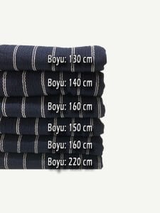 Çizgili Bürümcük Kumaş Penye - Boyları 130-220 cm arası 6 adet