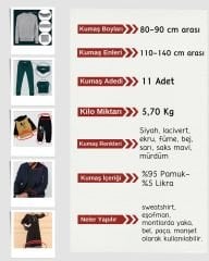 Kaşkorse (Ribana) Kumaş Seti, Boyları 80-90 cm arası 11 adet