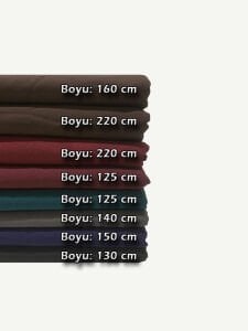 Dabıl Krep Kumaş Seti, Boyları 125-220 cm arası 8 adet