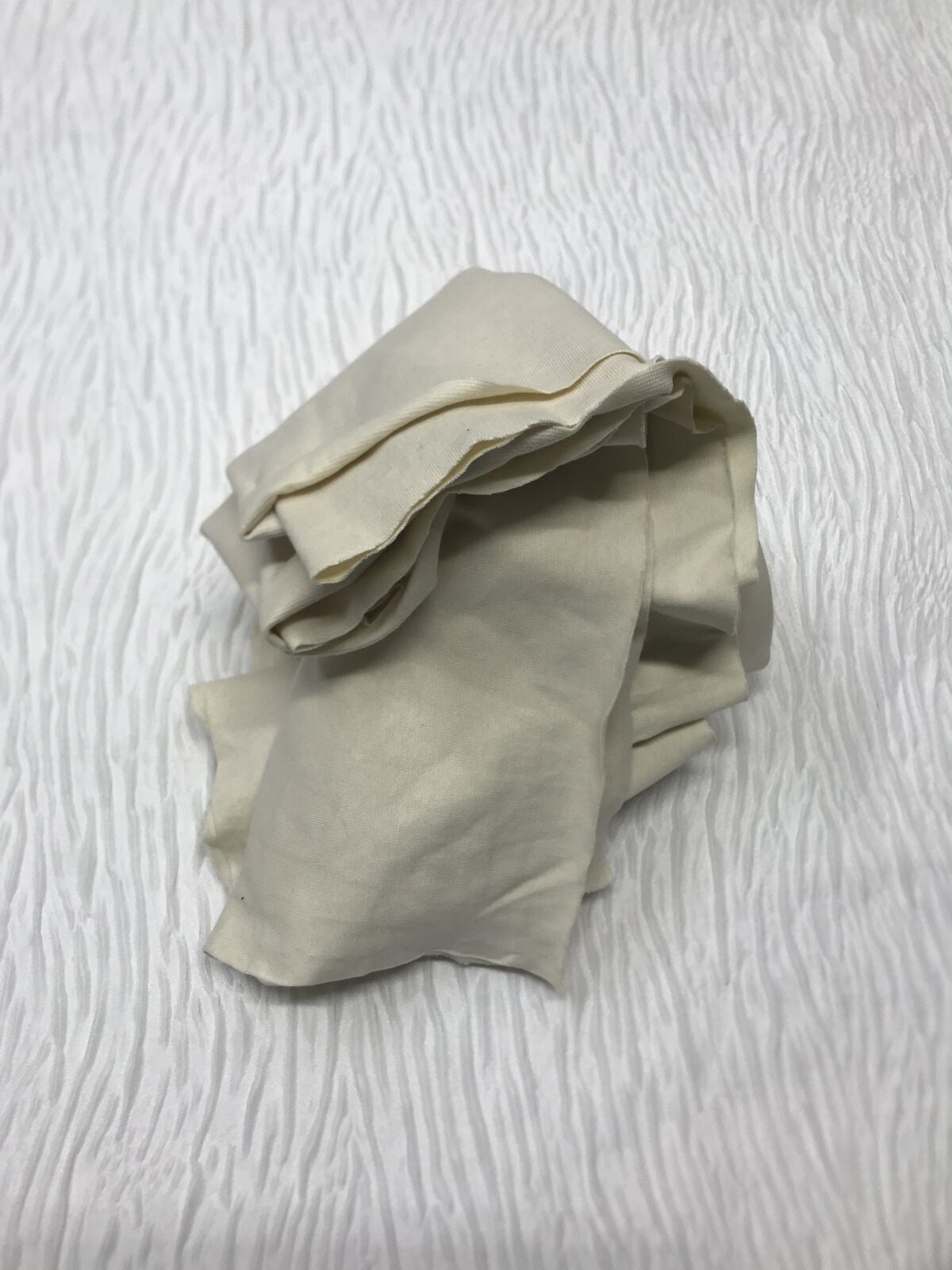 İnce Ribana Kumaş - Parça 75x170 cm - Krem