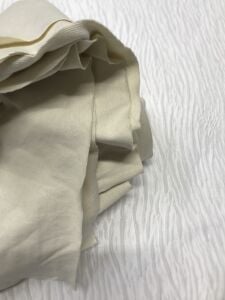 İnce Ribana Kumaş - Parça 75x170 cm - Krem